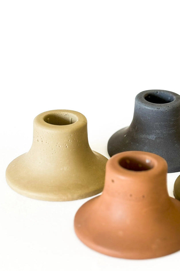 Mina Short Taper Candle Holders ©Sunday Nomad