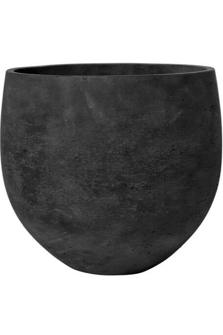 Pottery Pots Mini Orb Pot Black Washed on a white background