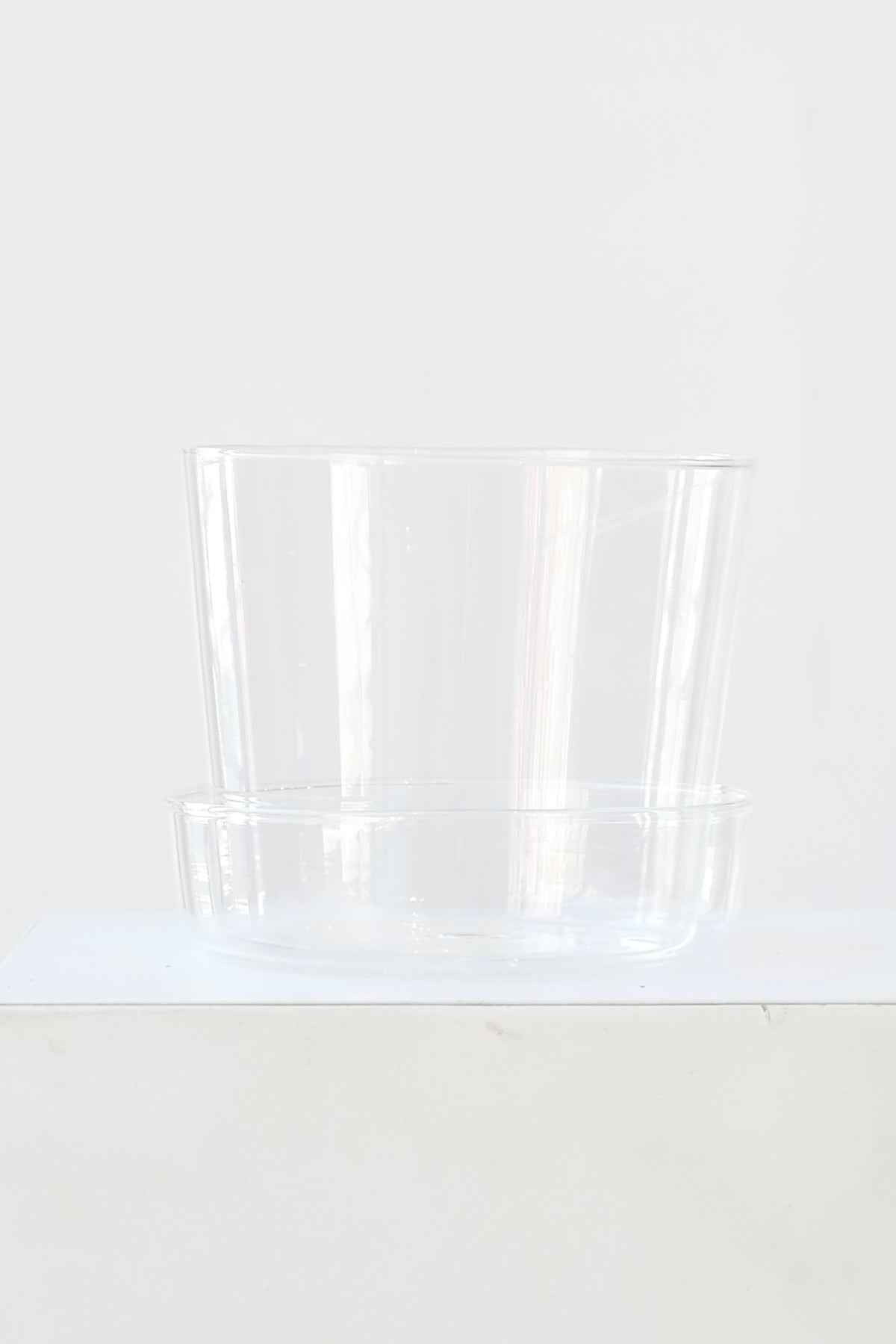 Glass planter against a white background ©Sprout Home