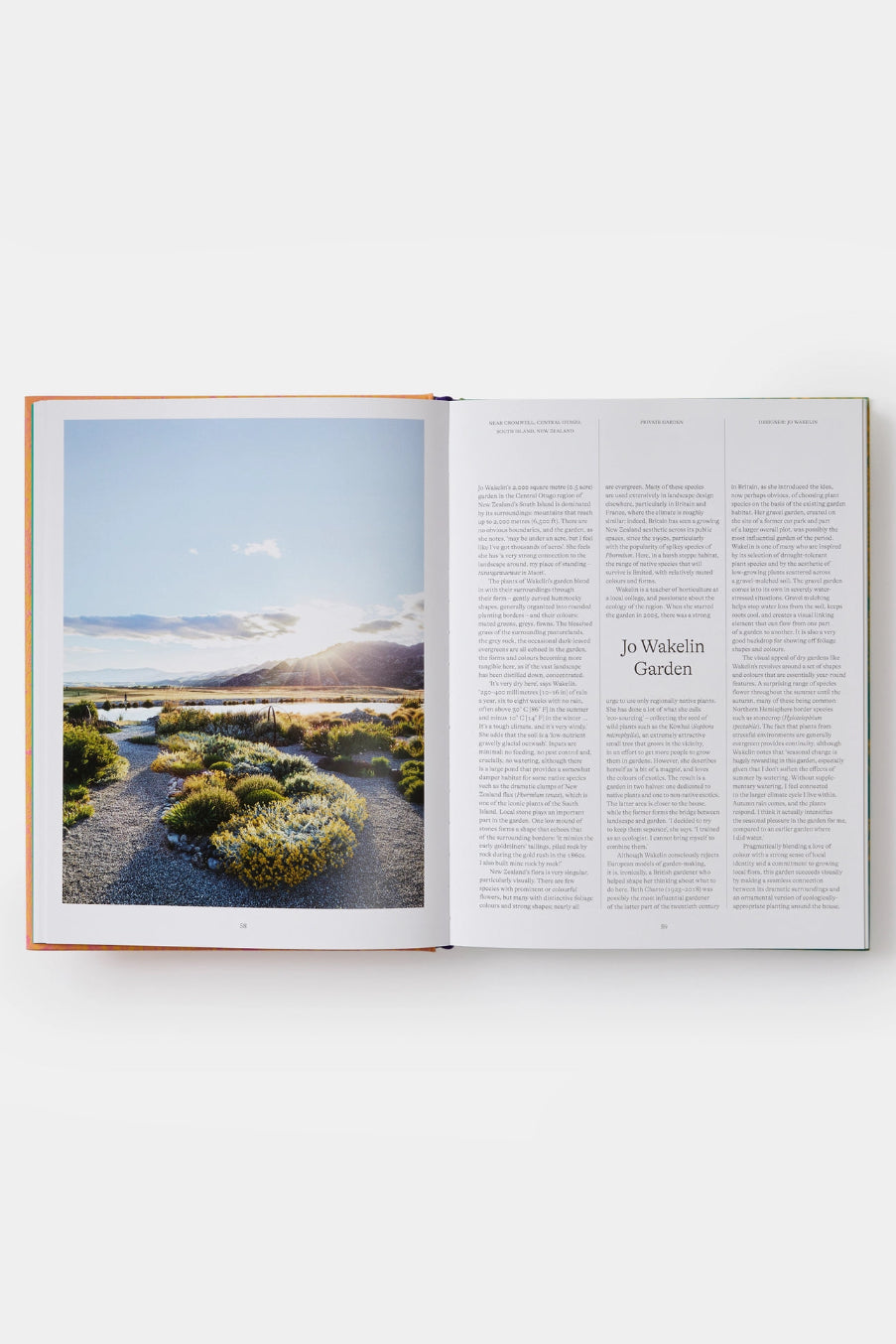 Open Wild: the Naturalistic Garden book with a scenic photograph on one page and text on the other, set against a white background. ©Phaidon