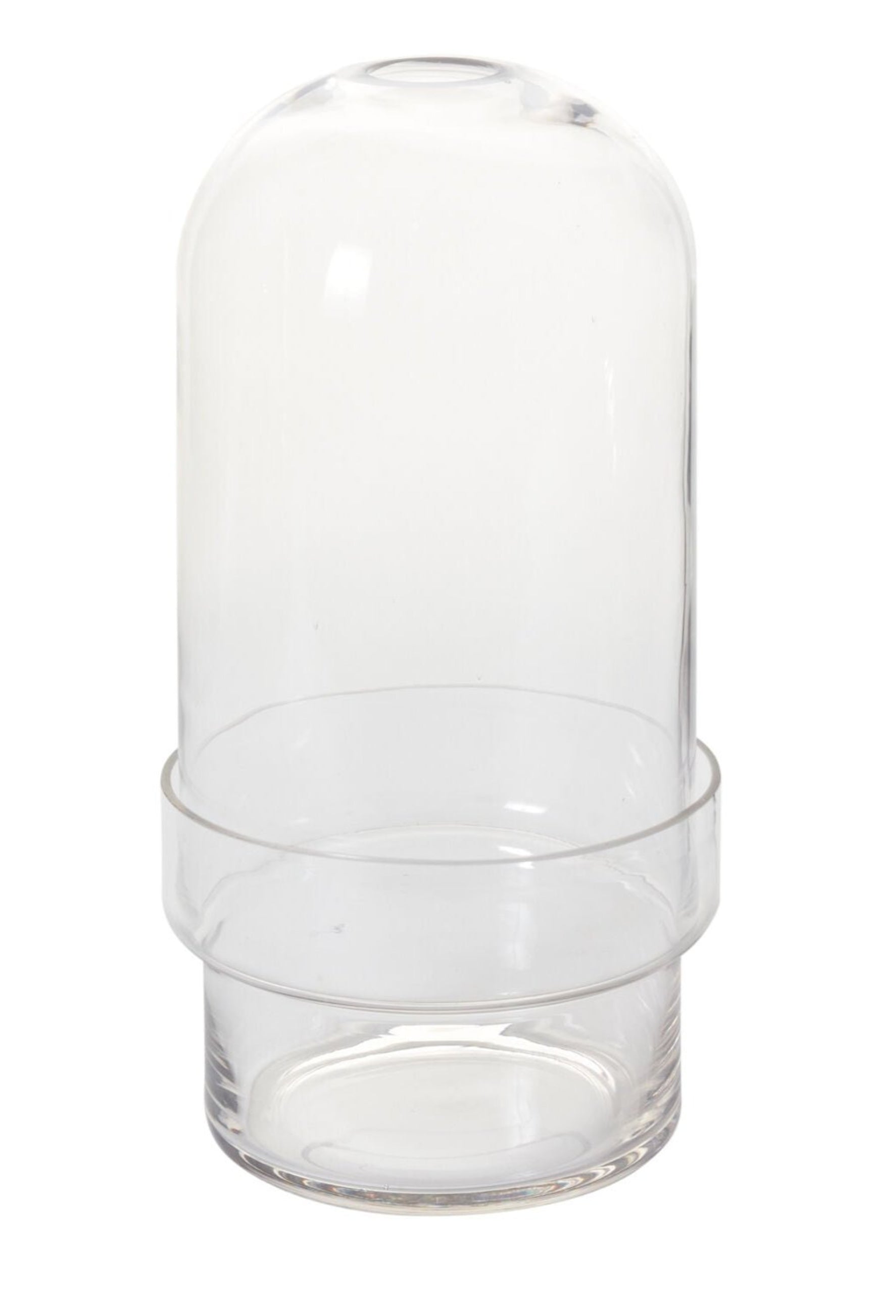 Glass terrarium Griffith empty and against a white backdrop. ©Accent Decor
