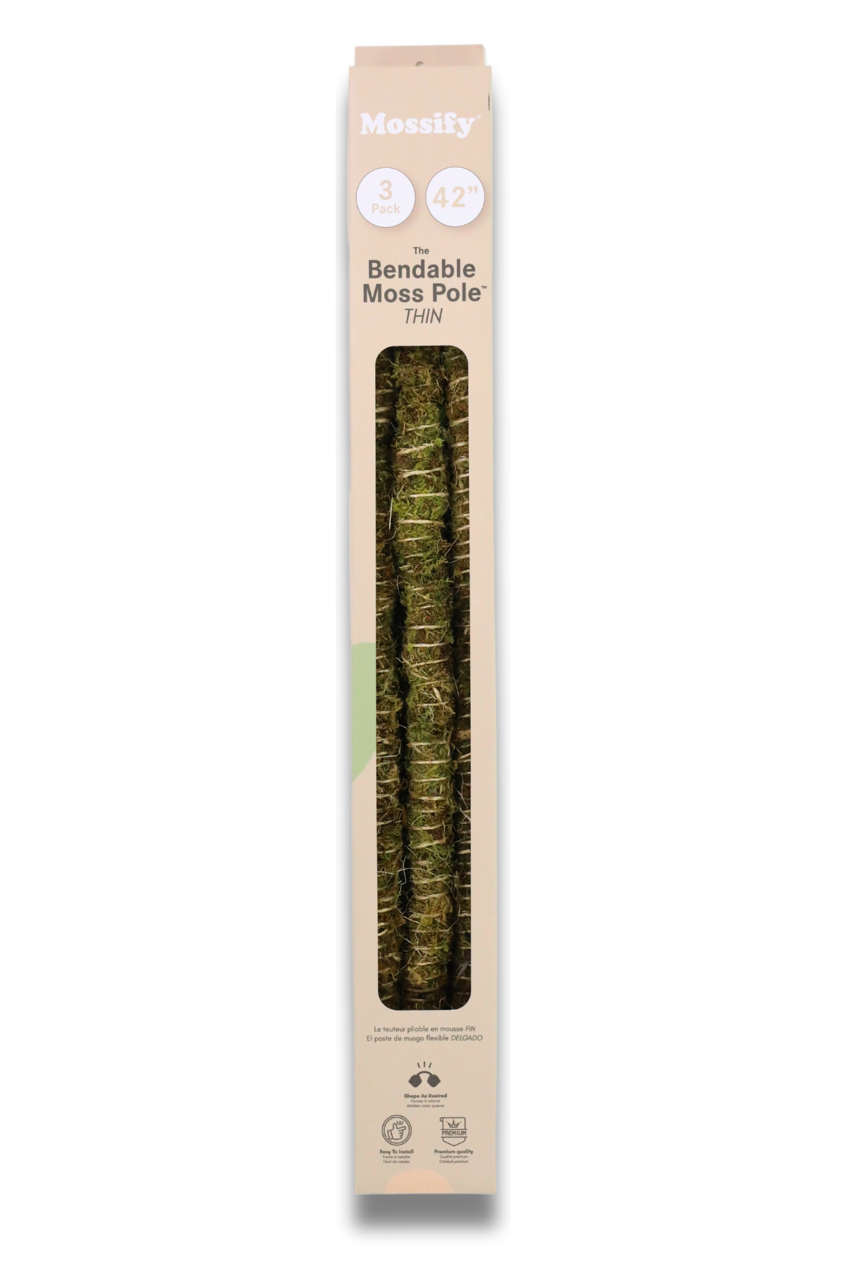 bondable moss pole 2 pack in its packaging