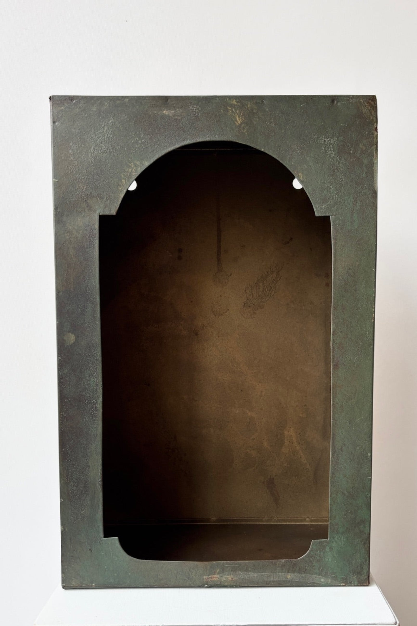 Sevilla Wall Niche metal by Homart shown from the front at eye level ©Sprout Home