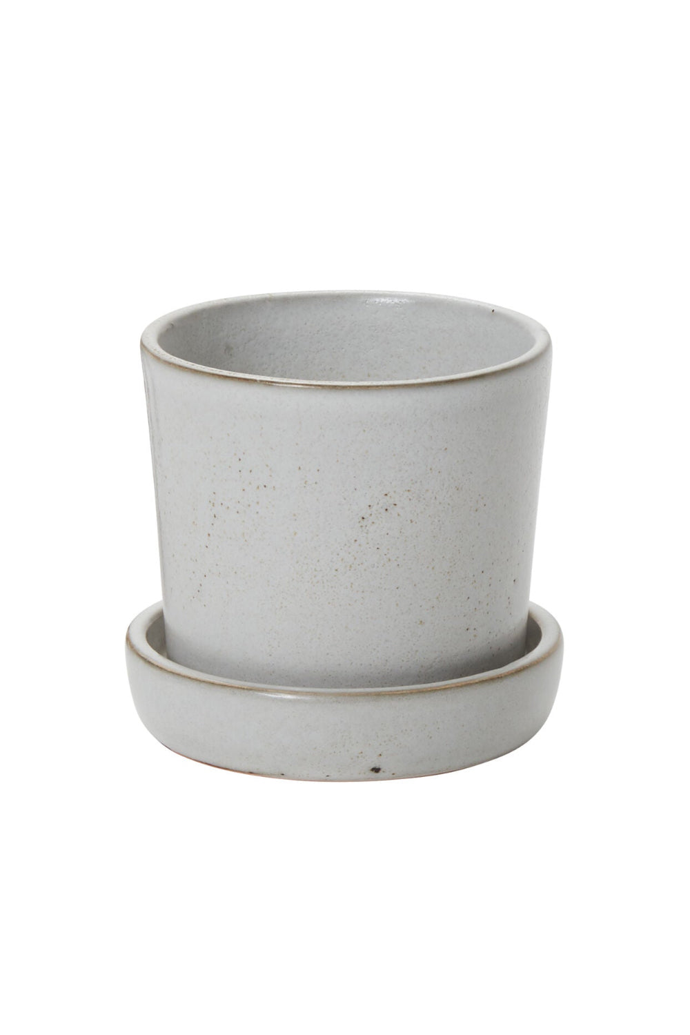 White ceramic Watson Pot on a white background ©Accent Decor