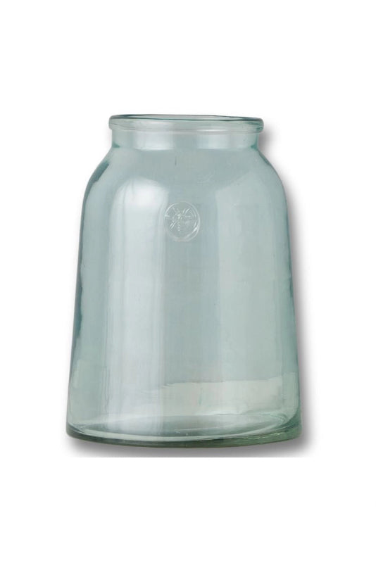 Clear glass French Bee jar on a white background ©Etu Home