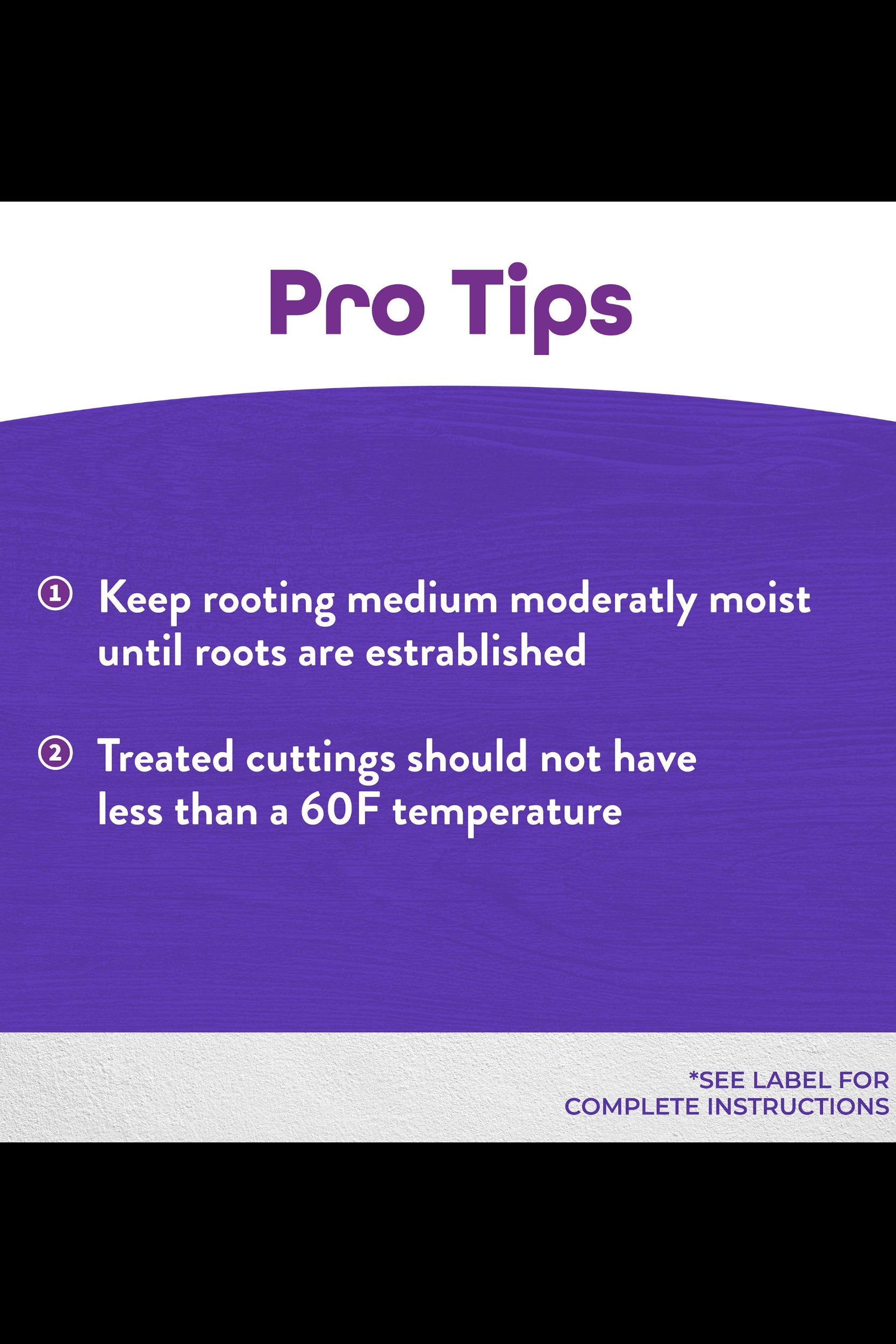 Pro tips for plant care on a purple background ©Bonide