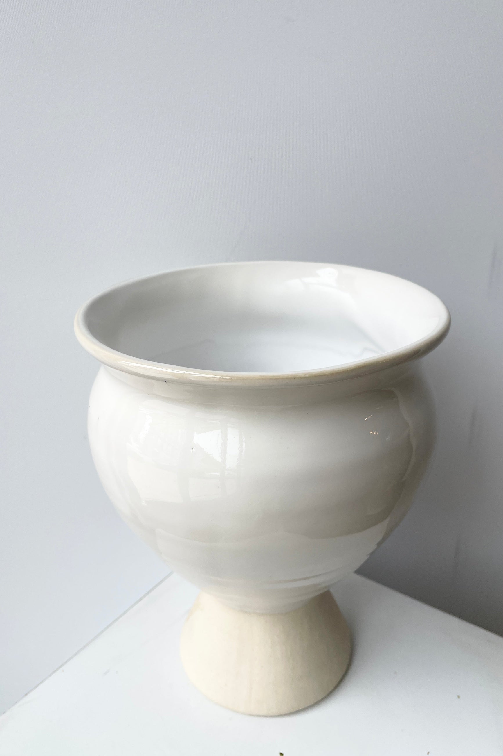 A view from the top side of the Magnolia Vase large showing a bit of the inside.