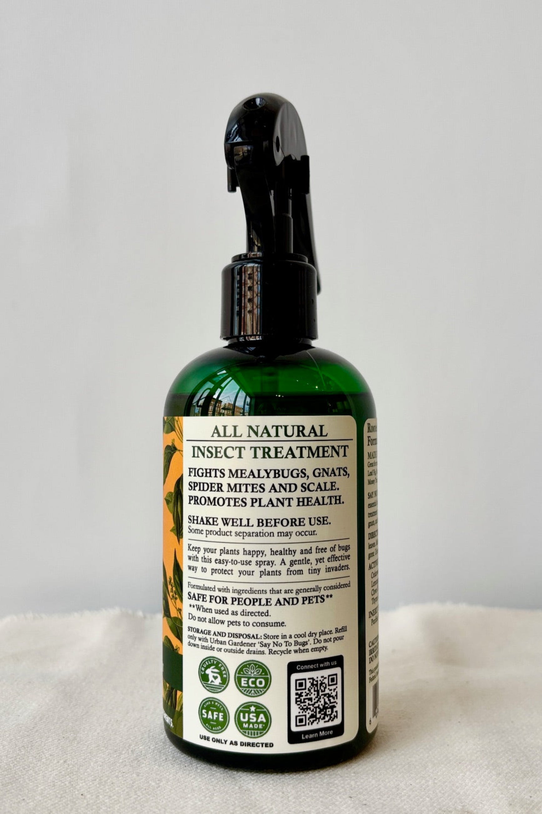 Back of Urban Gardener Say No To Bugs insect spray ©Sprout Home