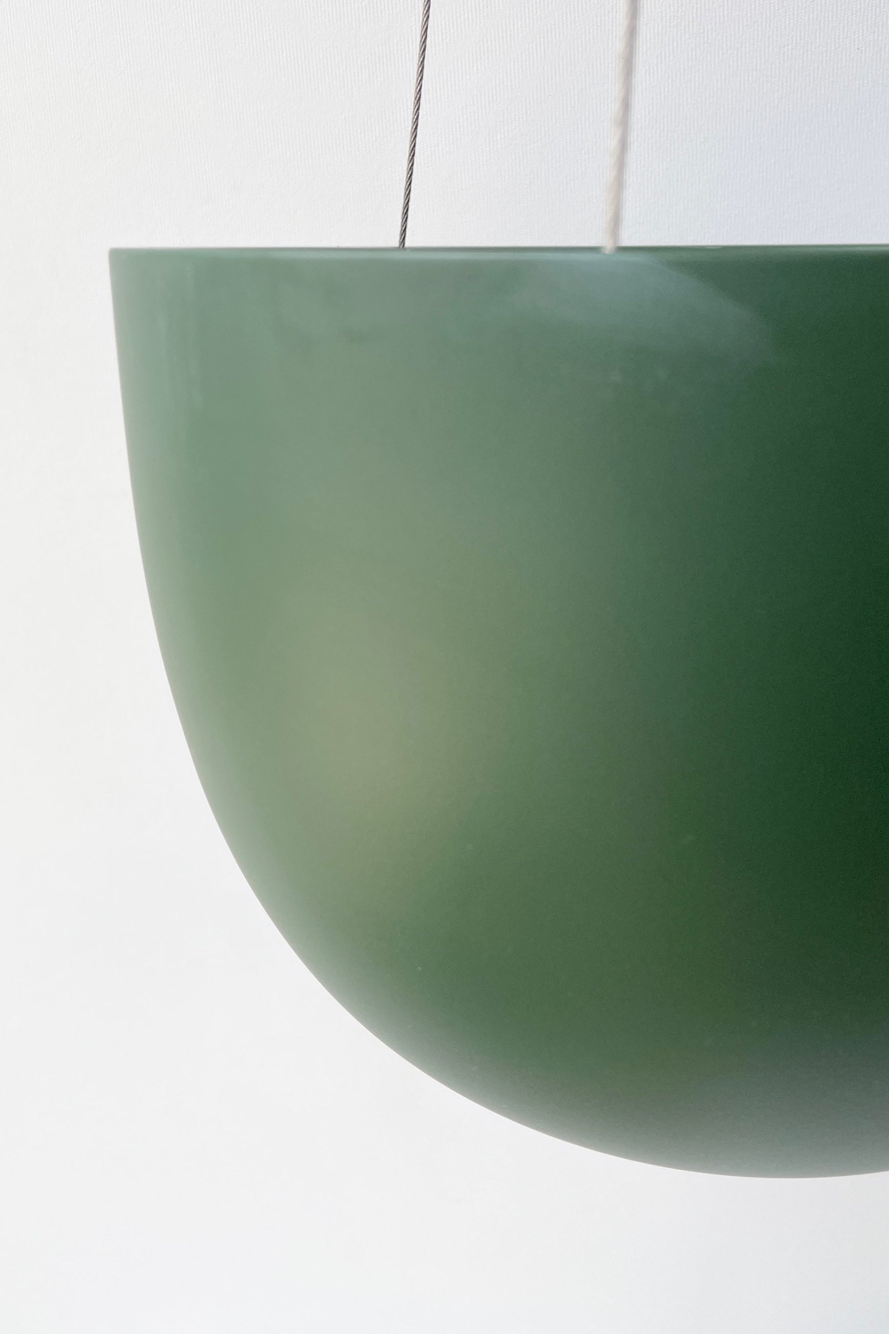 A close of of the matte green finish of a Clifton Pot ©Sprout Home