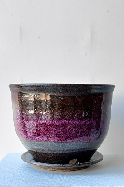 Planter Moss & Lilac Glaze 4"