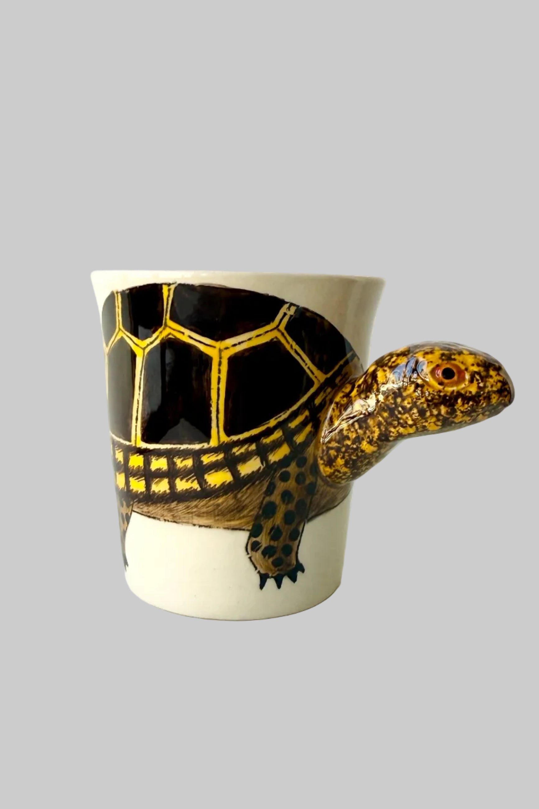 Green turtle mug shown from the side ©Sprout Home