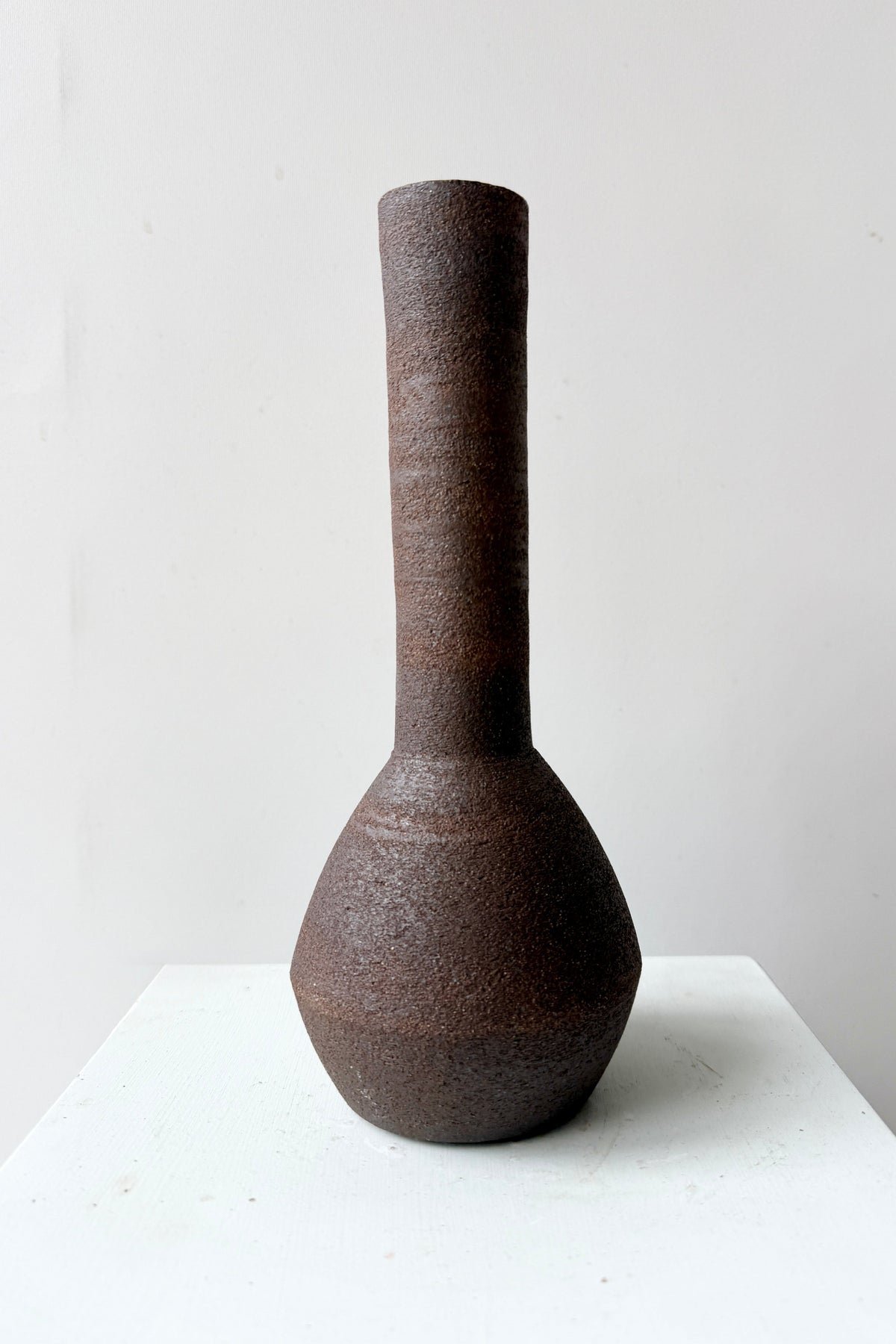 Long Neck Ceramic Vase No. 2 Dark Brown Large ©Sprout Home