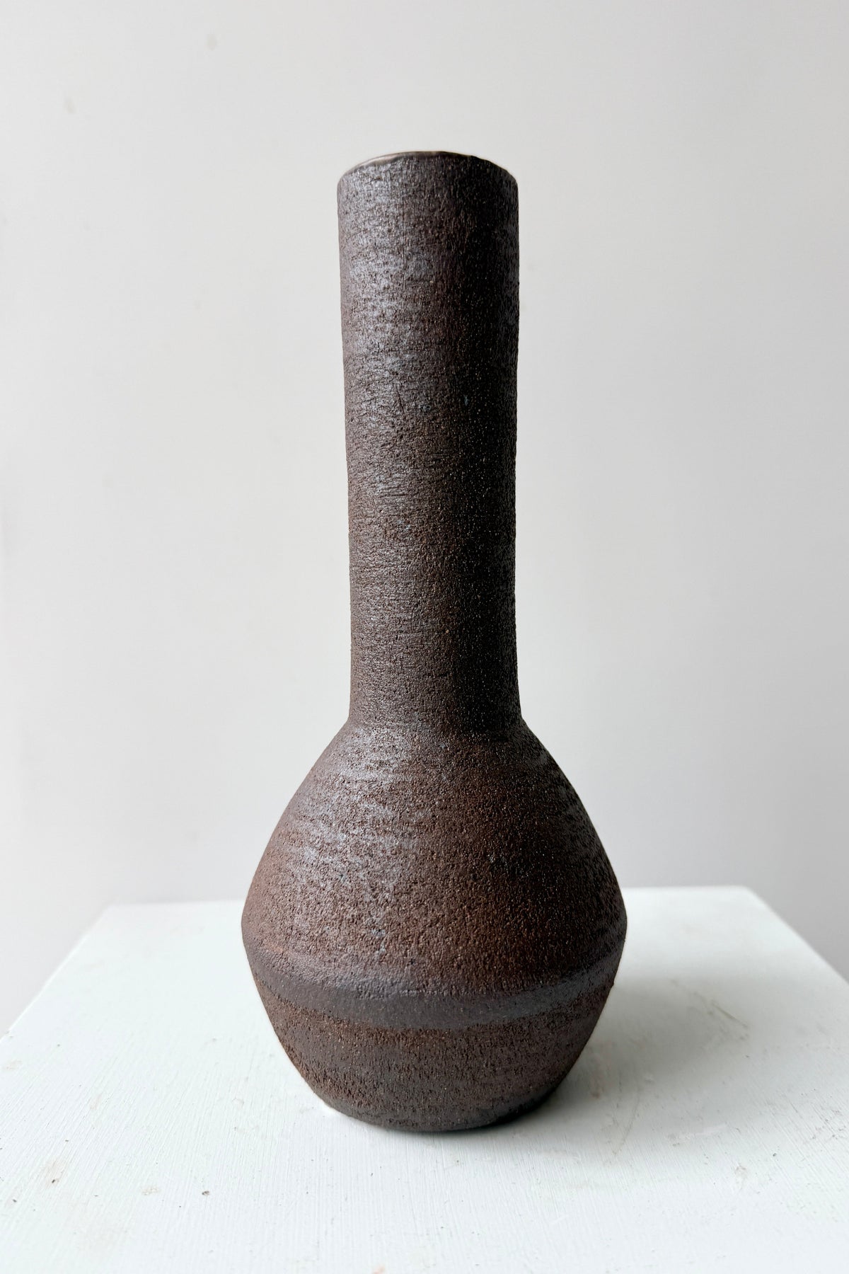 Long Neck Ceramic Vase No. 2 Dark Brown Medium ©Sprout Home