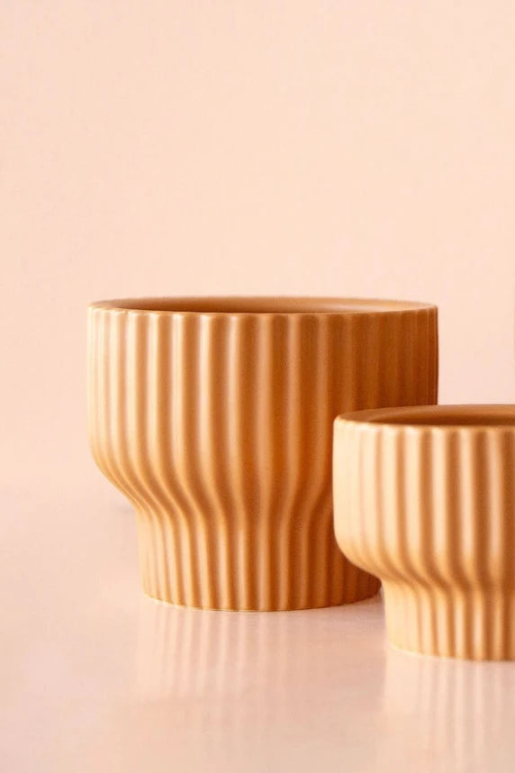 The Presley Pedestal Planter in Ginger by Jungle Club