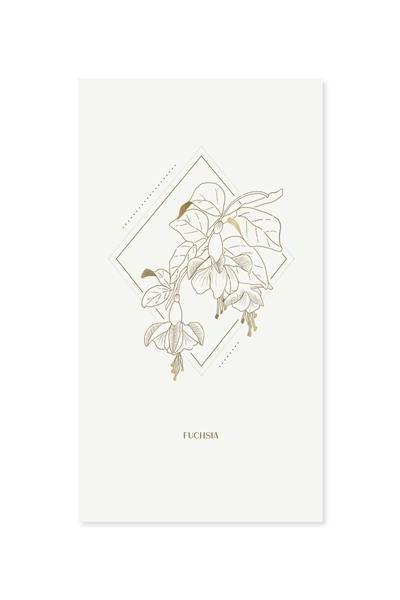 The Poppies Pop up card front showing the gold foil detail on white.