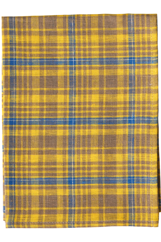 The Linen Amber Kitchen Cloth by Fog Linen Work shown up close on a white background.