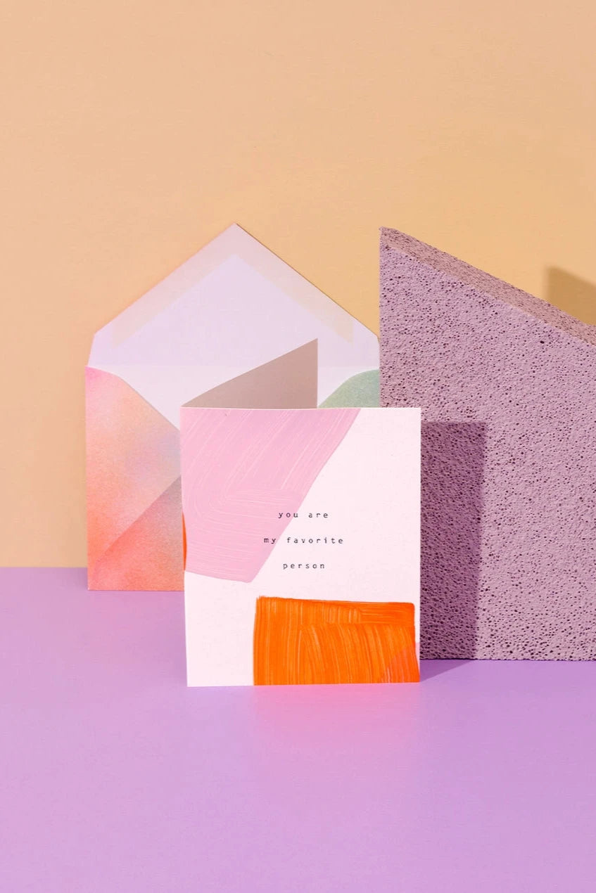 Favorite Person card with a graphic background by Moglea