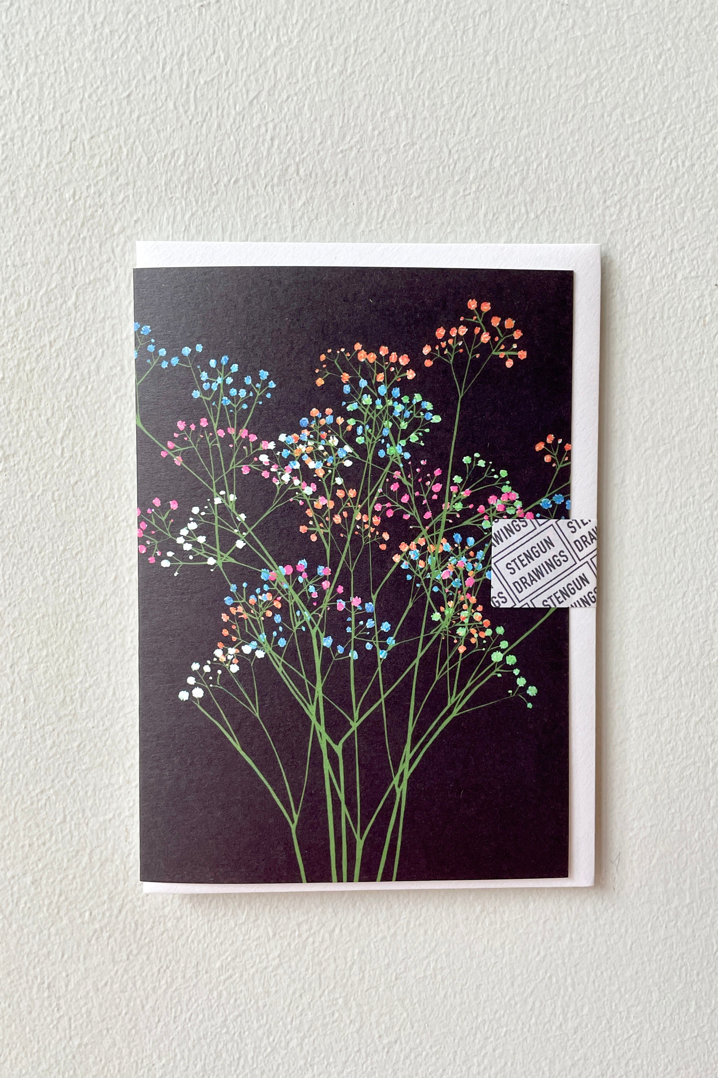 The Rainbow Gypsophila Greeting Card by Stengun available at Sprout home.