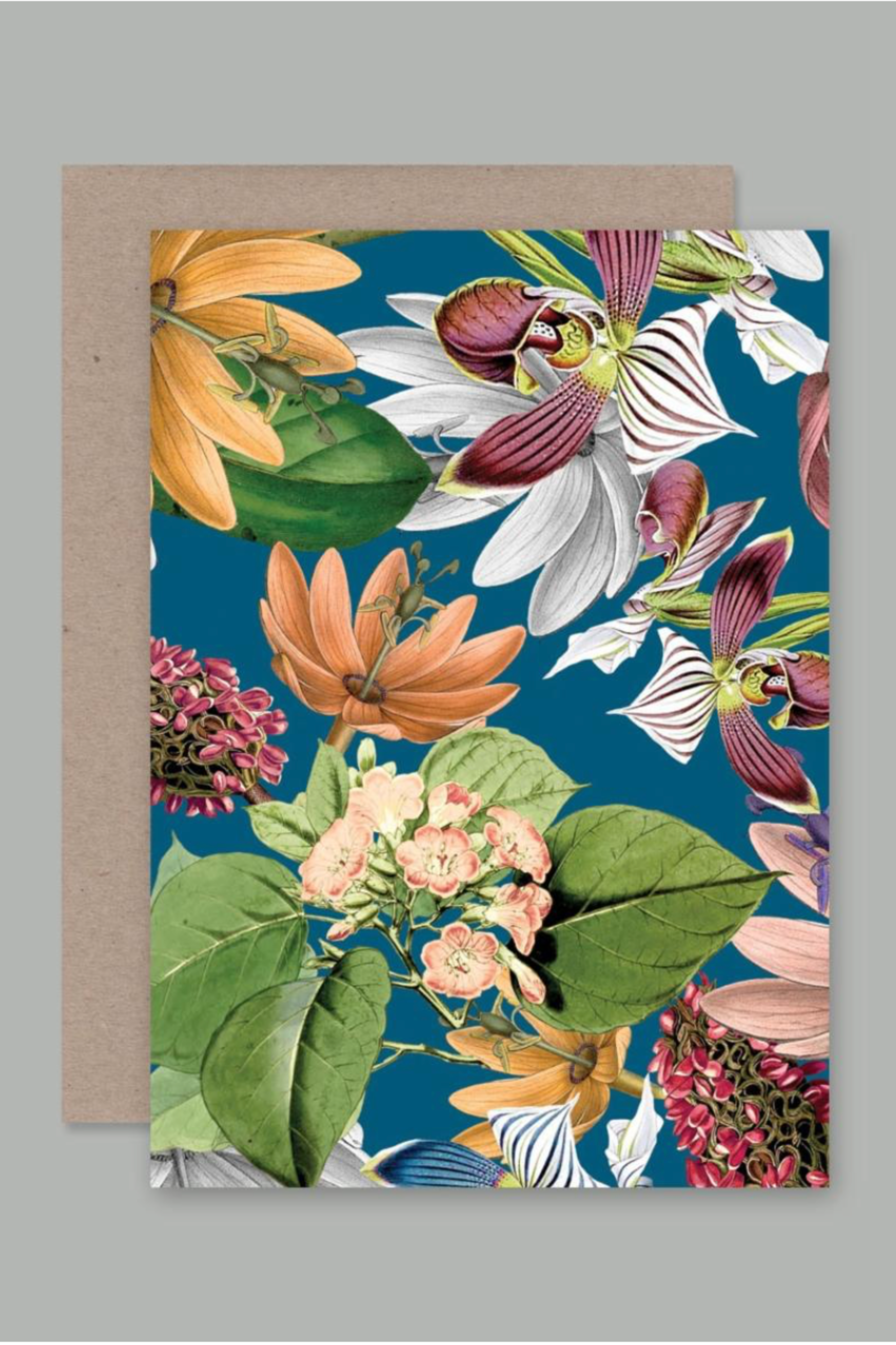 The Jungle card by AHD showing the front with floating floral. ©AHD