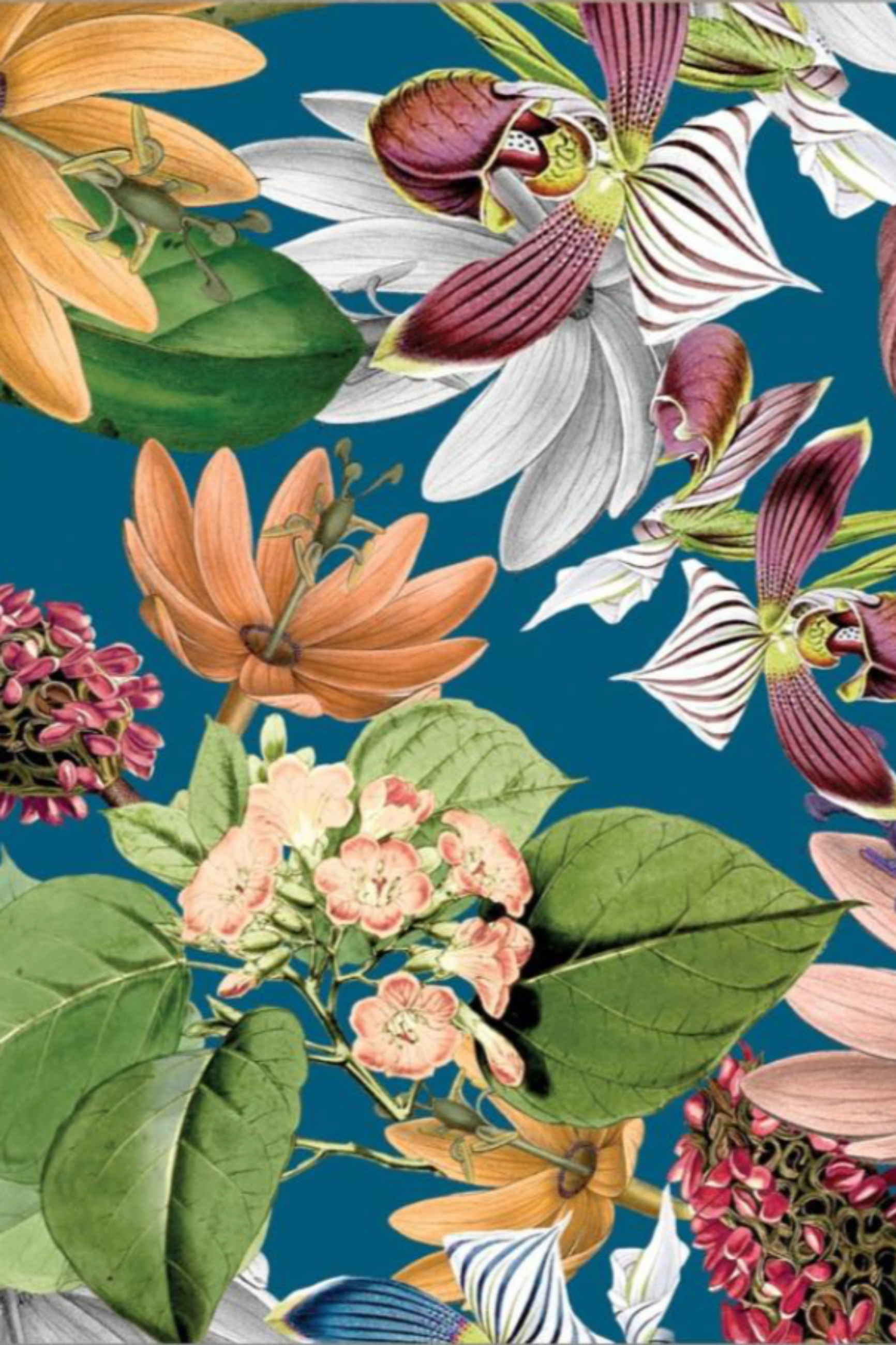 Detail image of the floral on the Jungle card by AHD. ©AHD