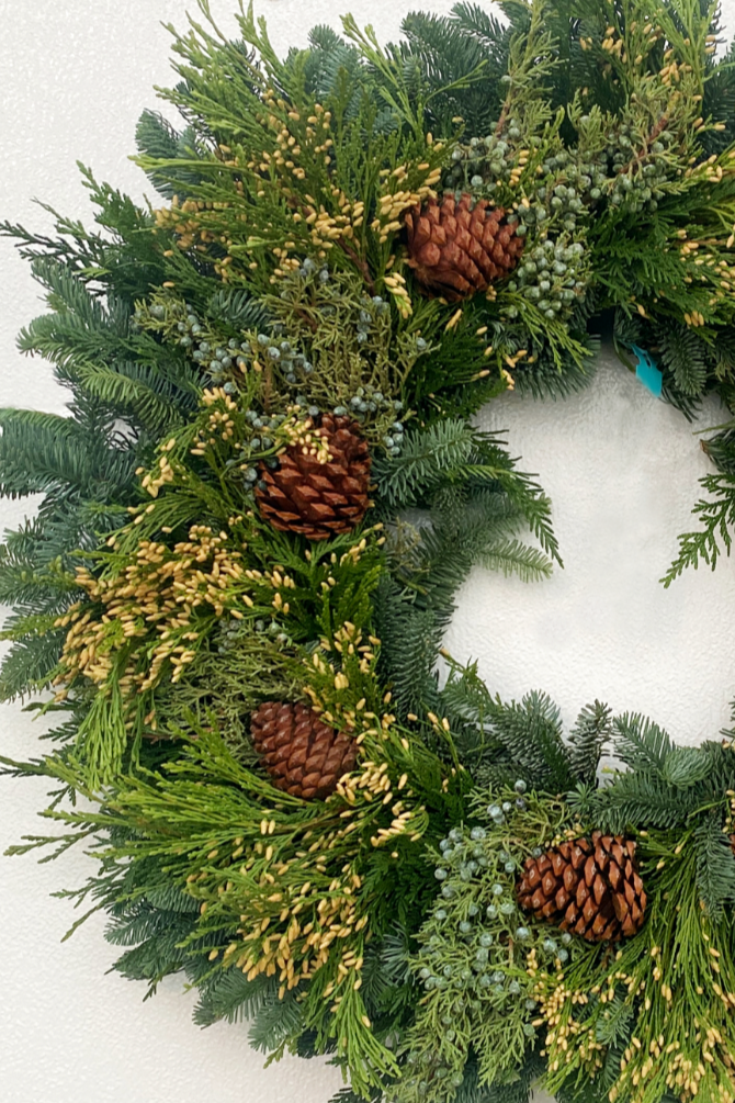 A detail of the Multicone wreath