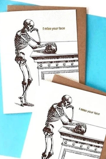 Two I Miss Your Face Cards from Smitten Kitten