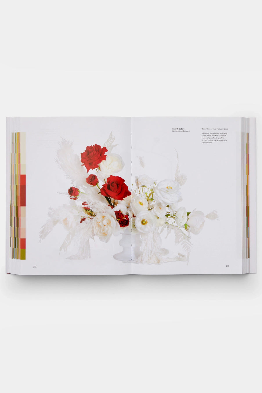 Floral arrangement with red and white flowers in Flower Color Theory ©Phaidon
