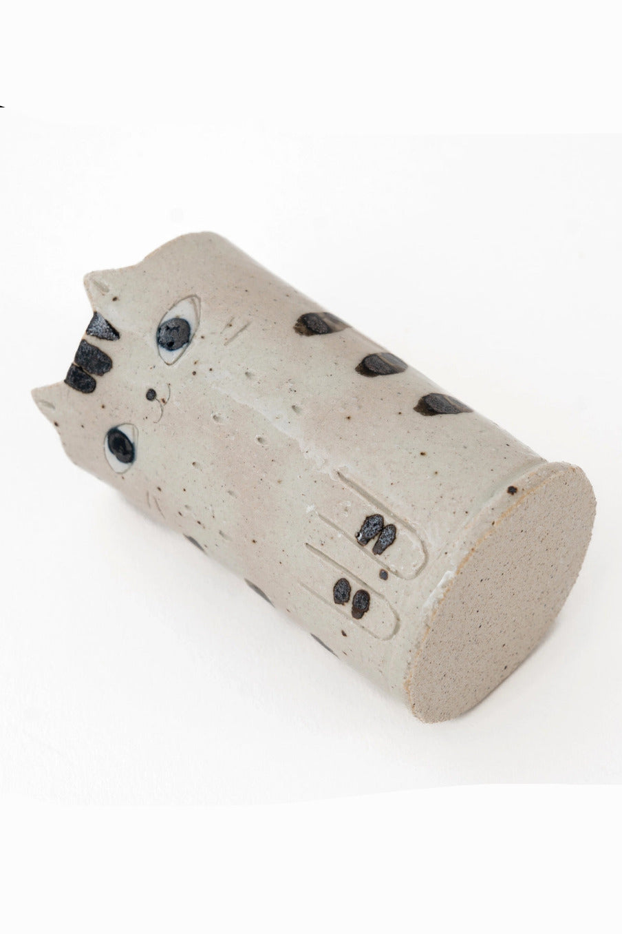 Handmade Ceramic White Cat Mini Vase ©Great Zakka