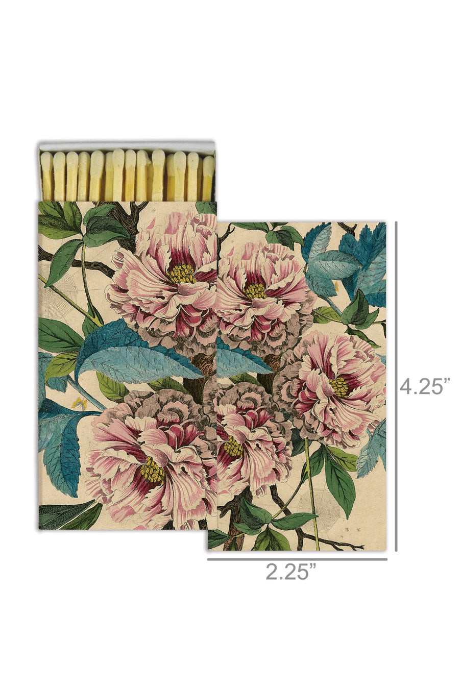 Floral Peony matchbox with a floral design on the cover ©Hobart