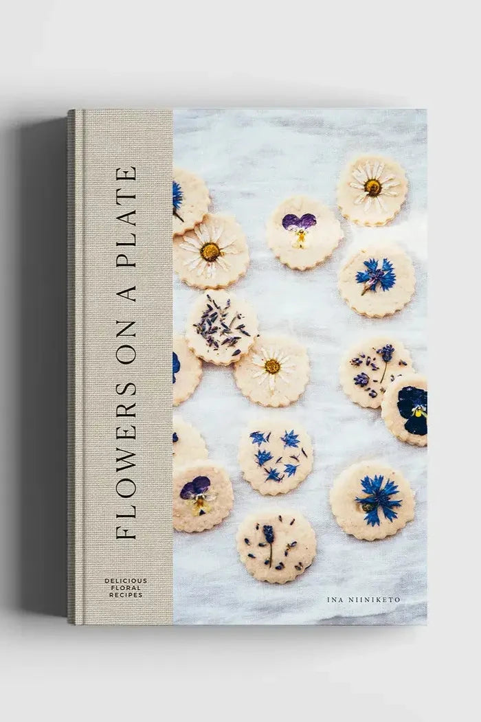 The front cover of Flowers on a Plate book.