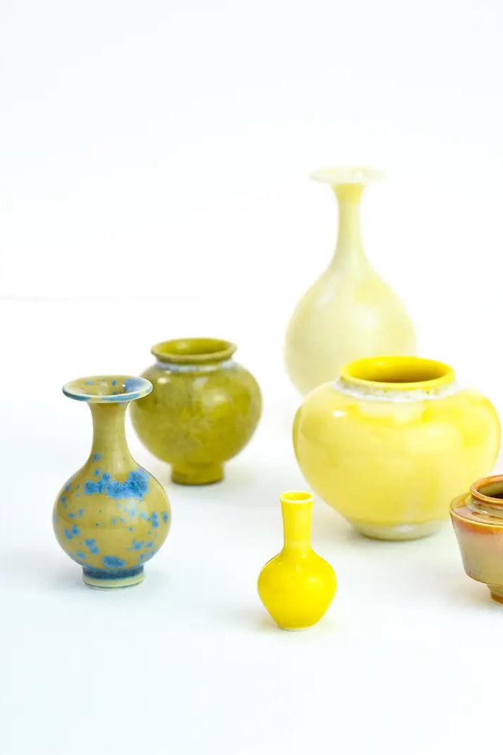 Collection of ceramic vases in various shapes and sizes on a white background ©SGW Labs