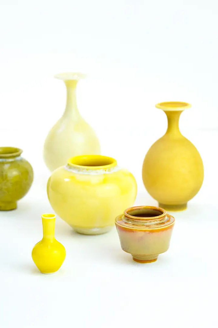 Collection of ceramic vases in various shapes and sizes on a white background ©SGW Labs