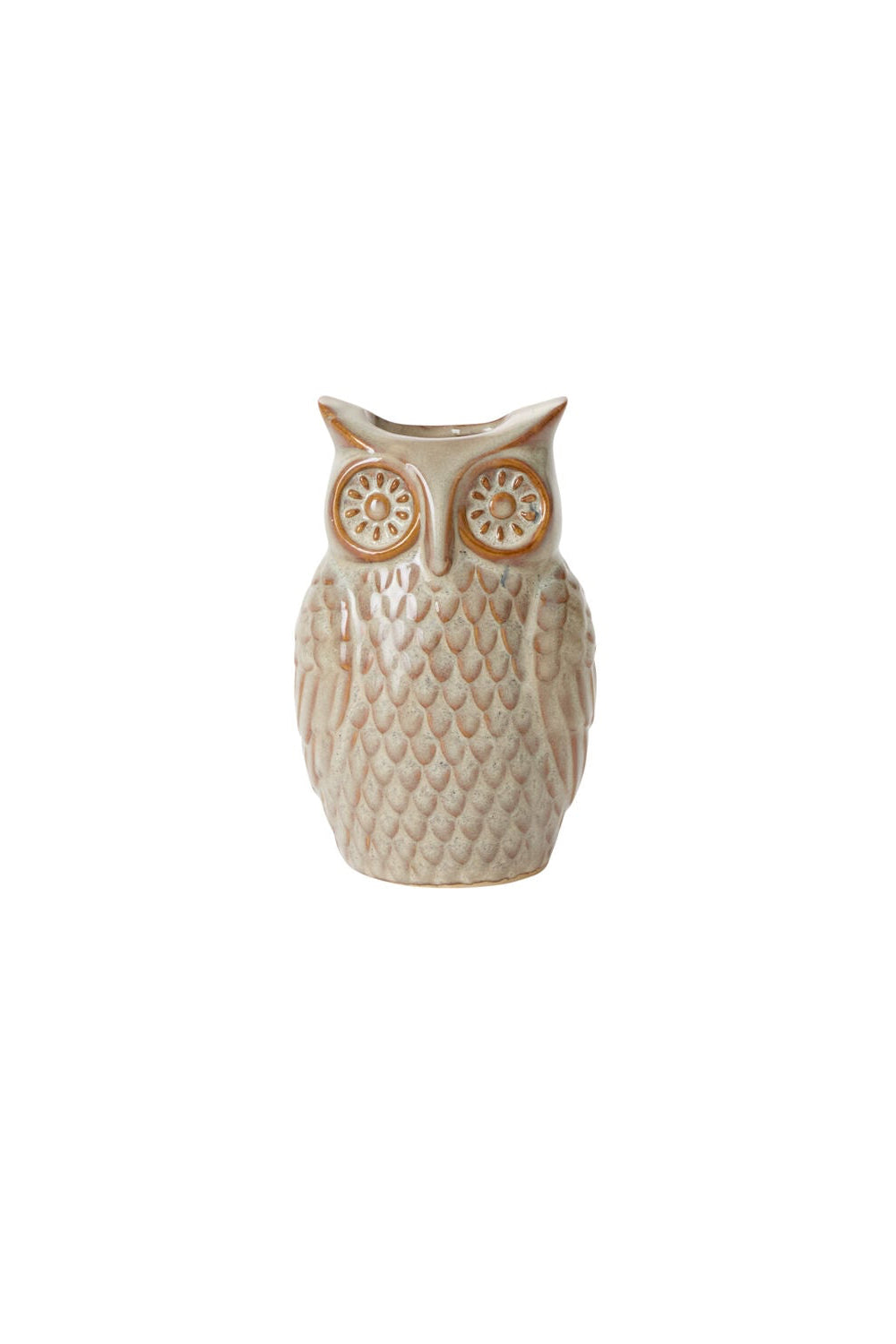 Ceramic owl-shaped vase on a white background ©Accent Decor