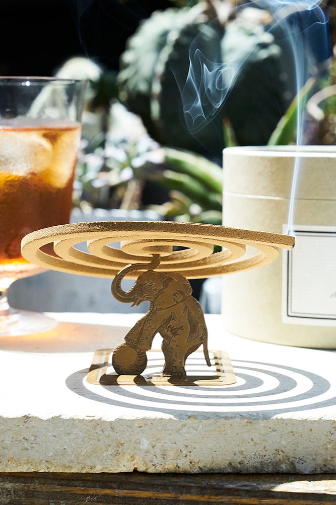 Circus Elephant Incense Holder holding anti mosquito incense ©"Japacolle" Japan Collections