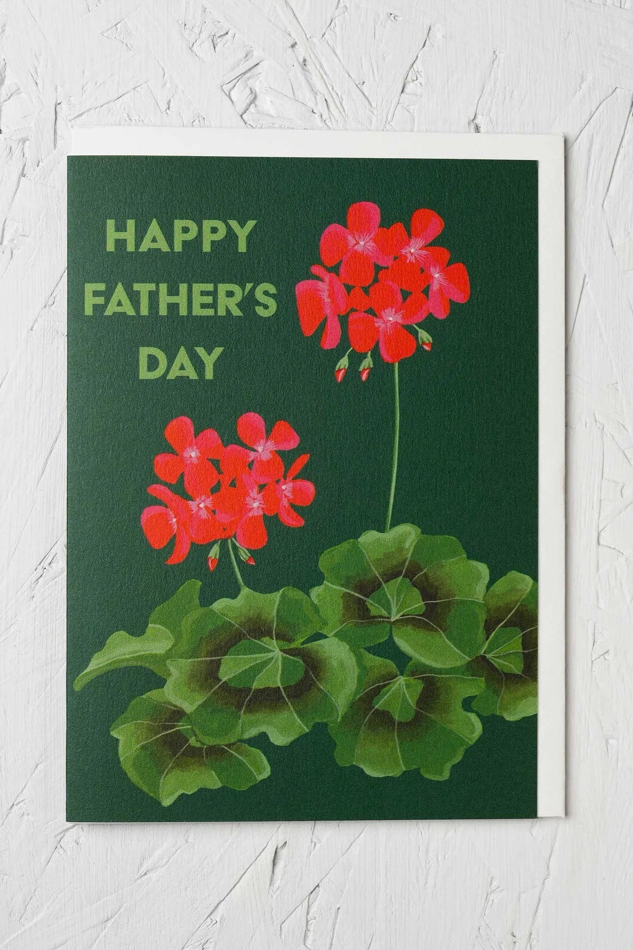 Father's Day Geranium Greeting Card ©Stengun Drawings