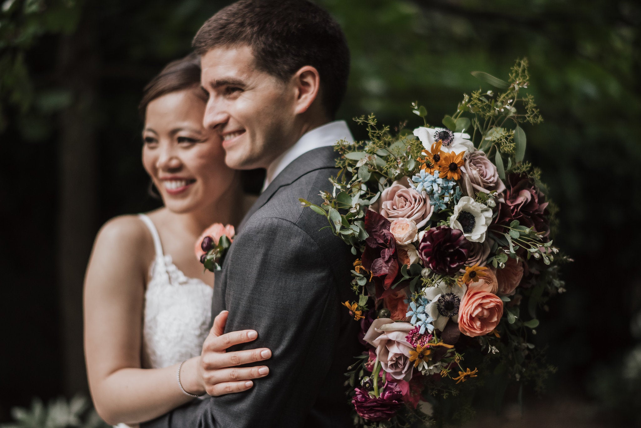 Zasso wedding floral bouquet by Sprout Home. Photograph by Iron honey Photography