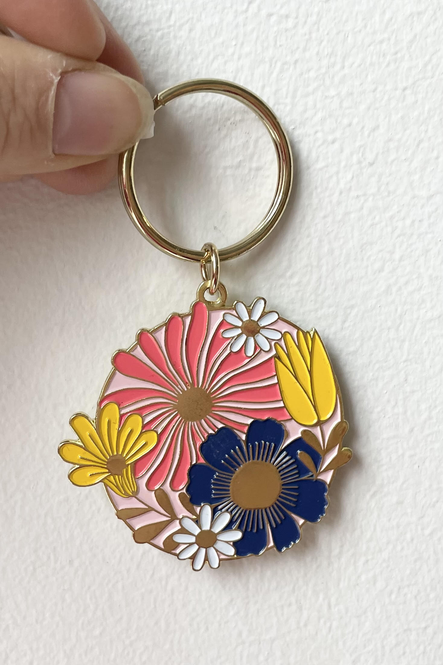 Cottage Floral Keychain