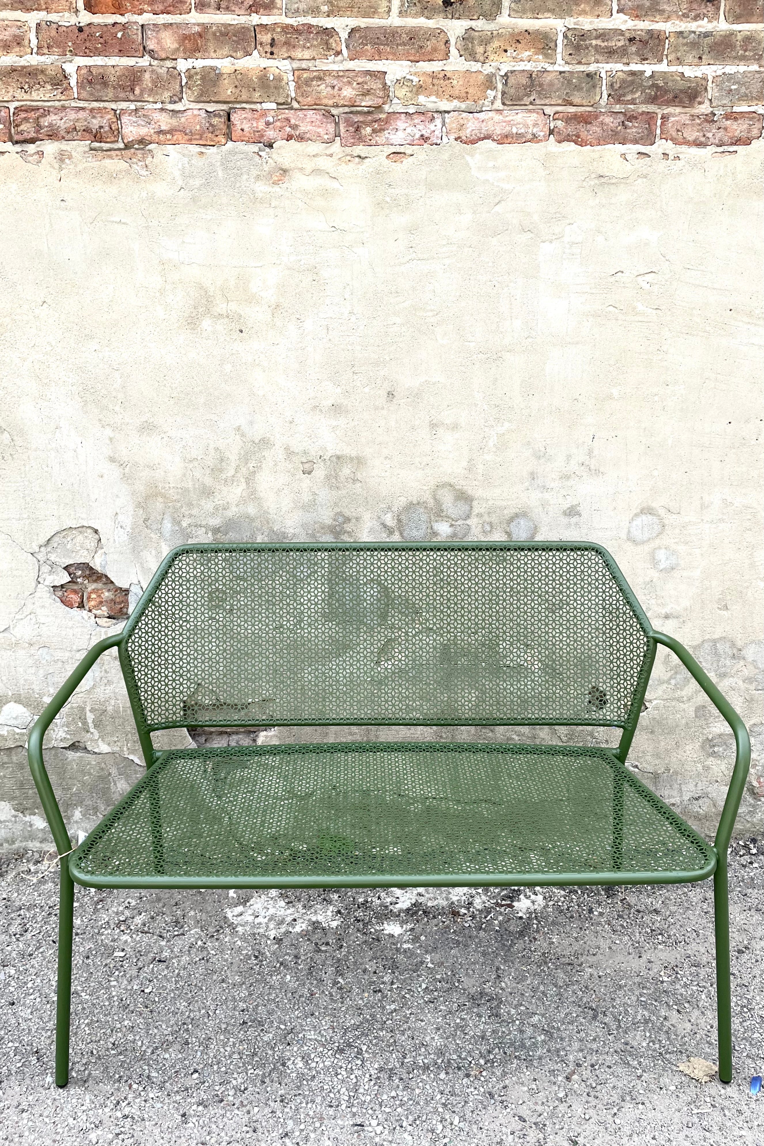 Martini Iron Garden Bench Moss