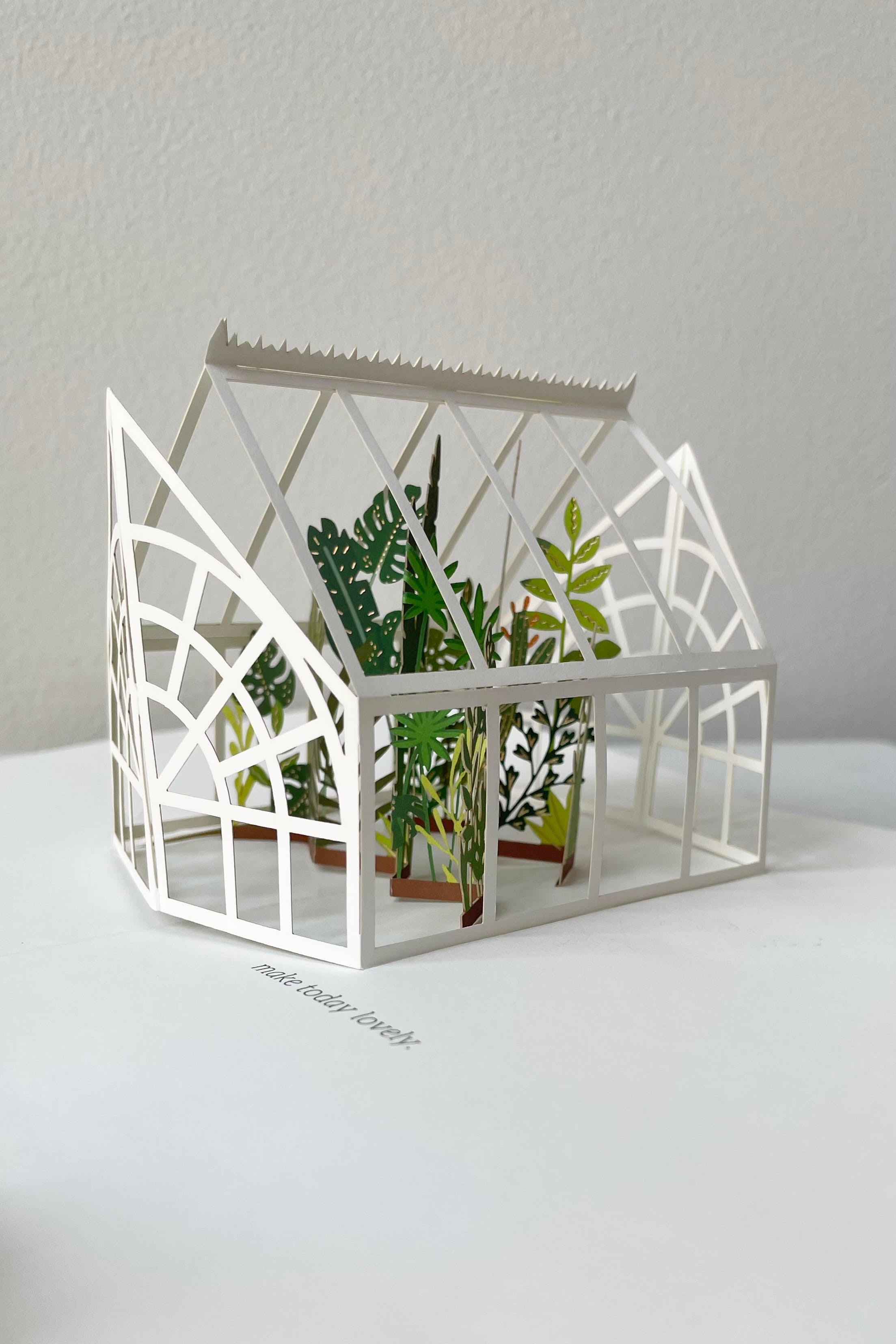 A shot of the the Greenhouse Pop-up Card