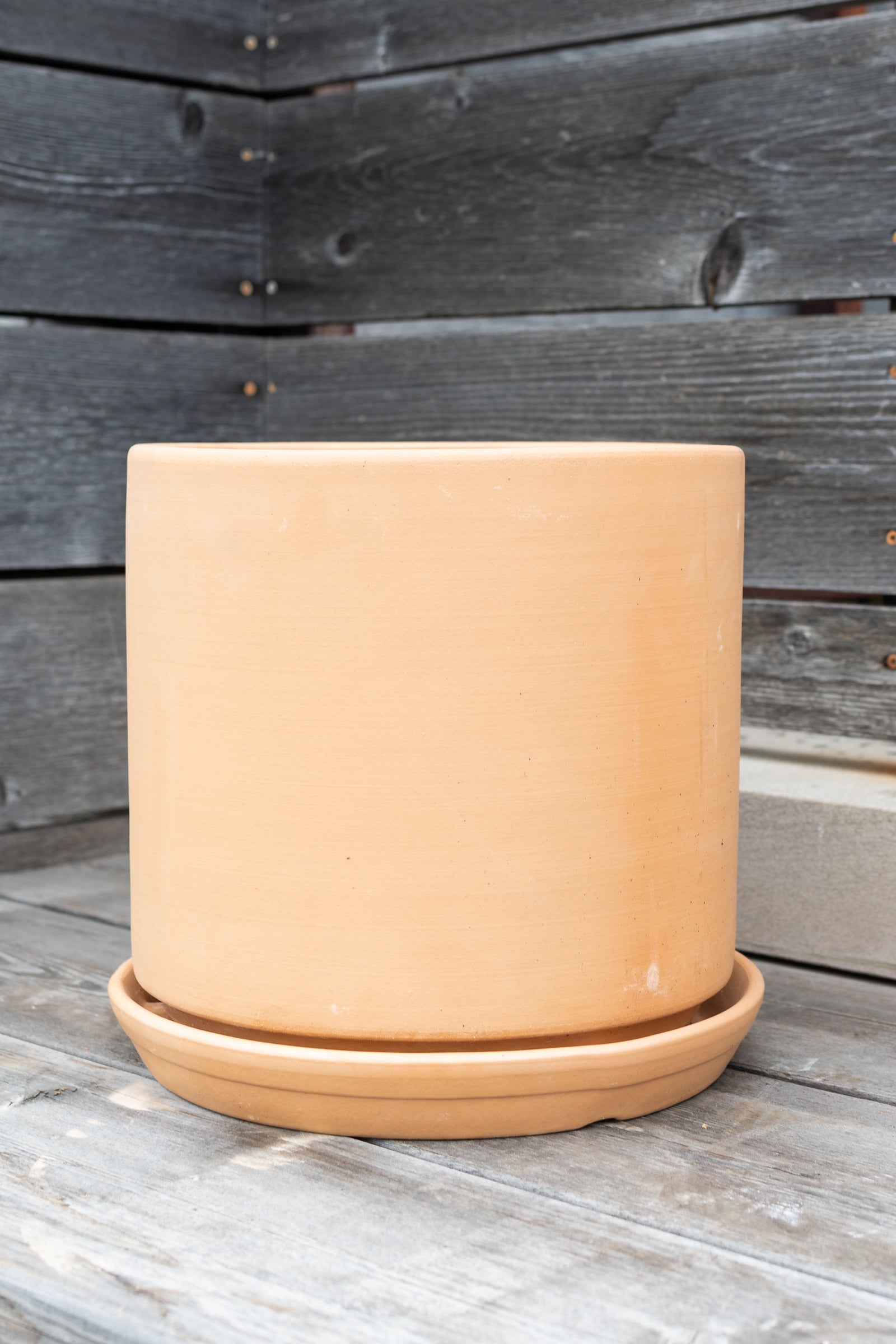 Brown Clay Pot - Glazed Cylinder - SkyPots