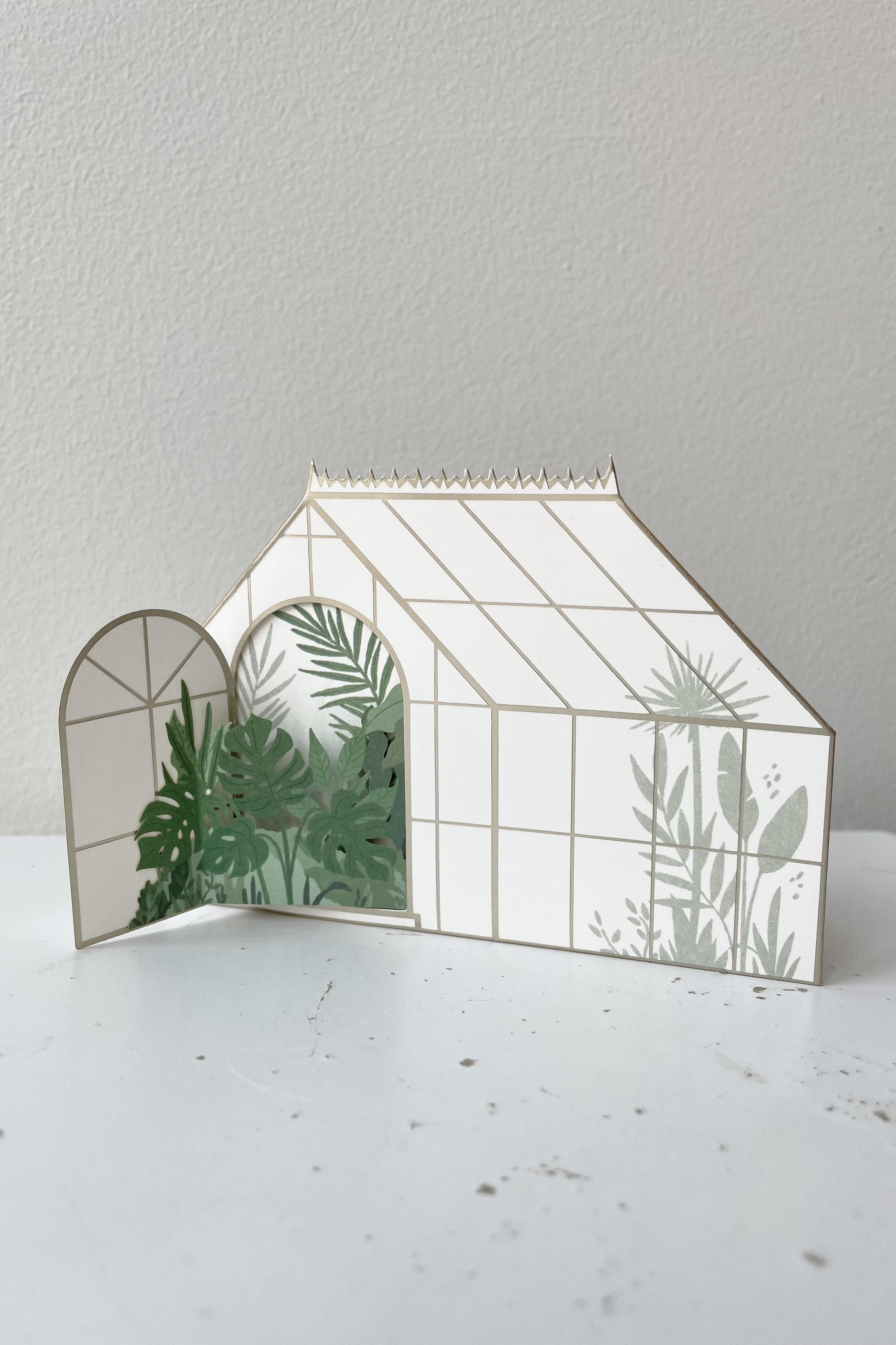 The Greenery Pop-up Card sits against a white backdrop.