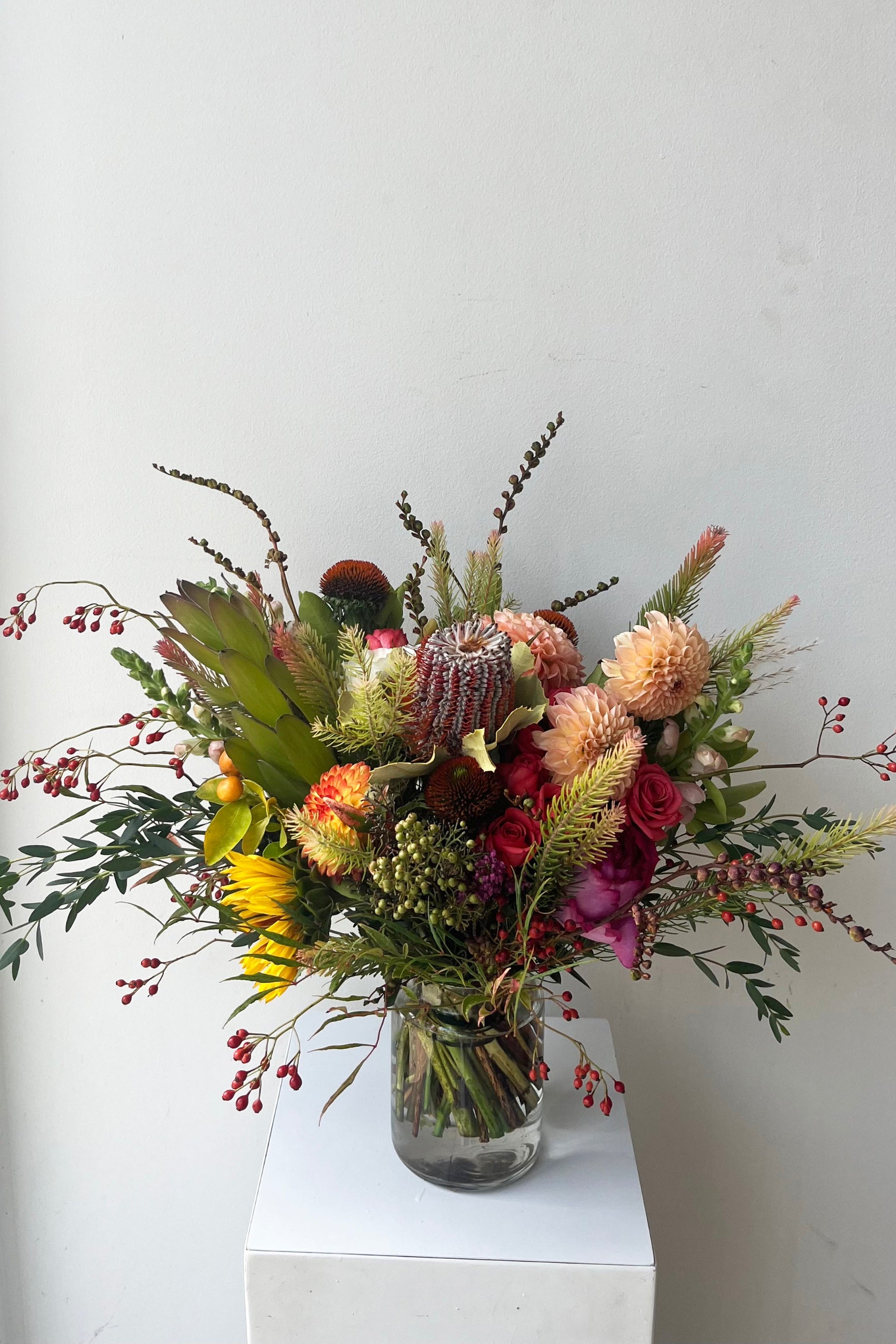 An example of fresh Floral Arrangement Dusk with tropical touches from Sprout Home Floral in Chicago ©Sprout Home #size_$130