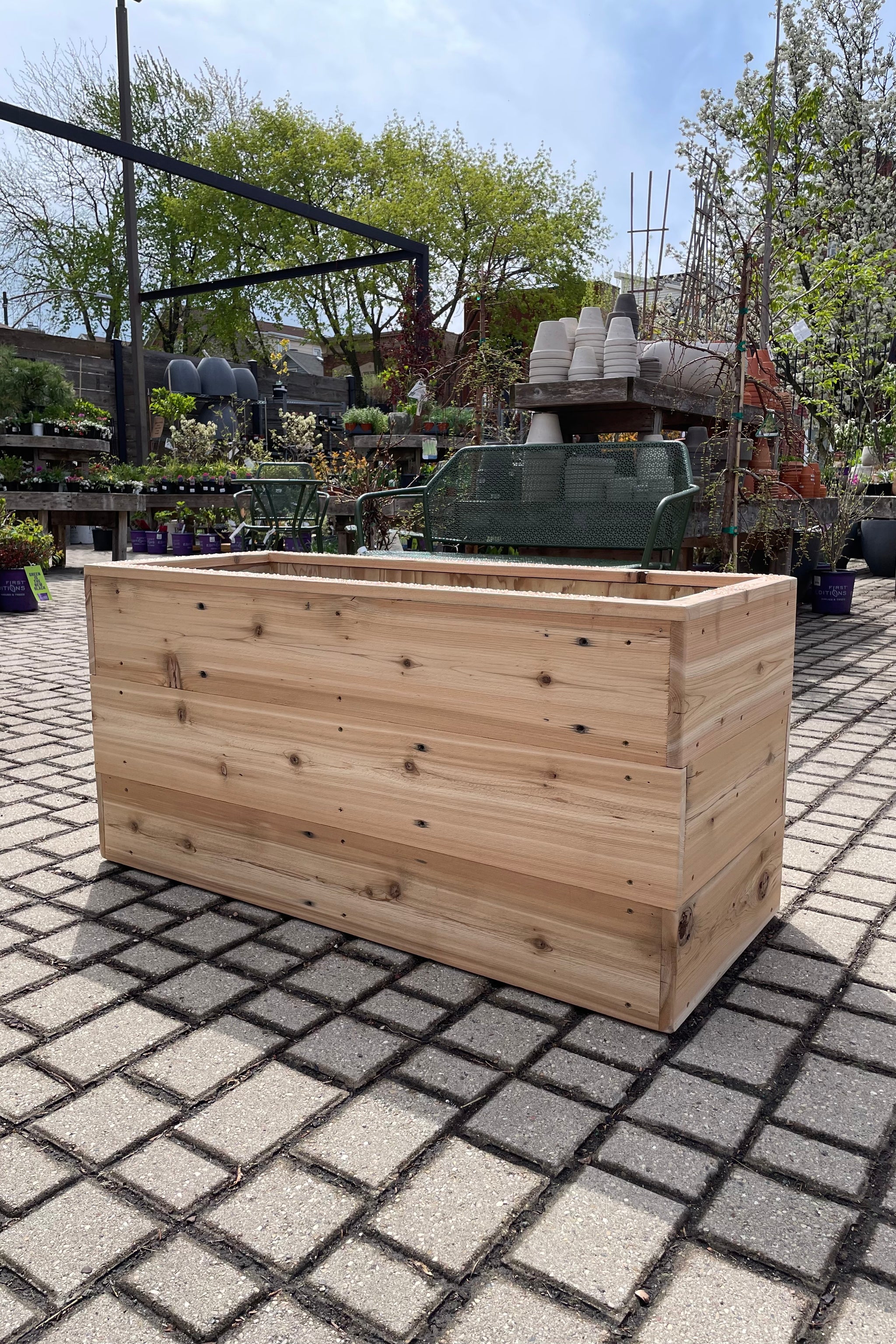 wood box planters Cedar Rectangular 42" Planter