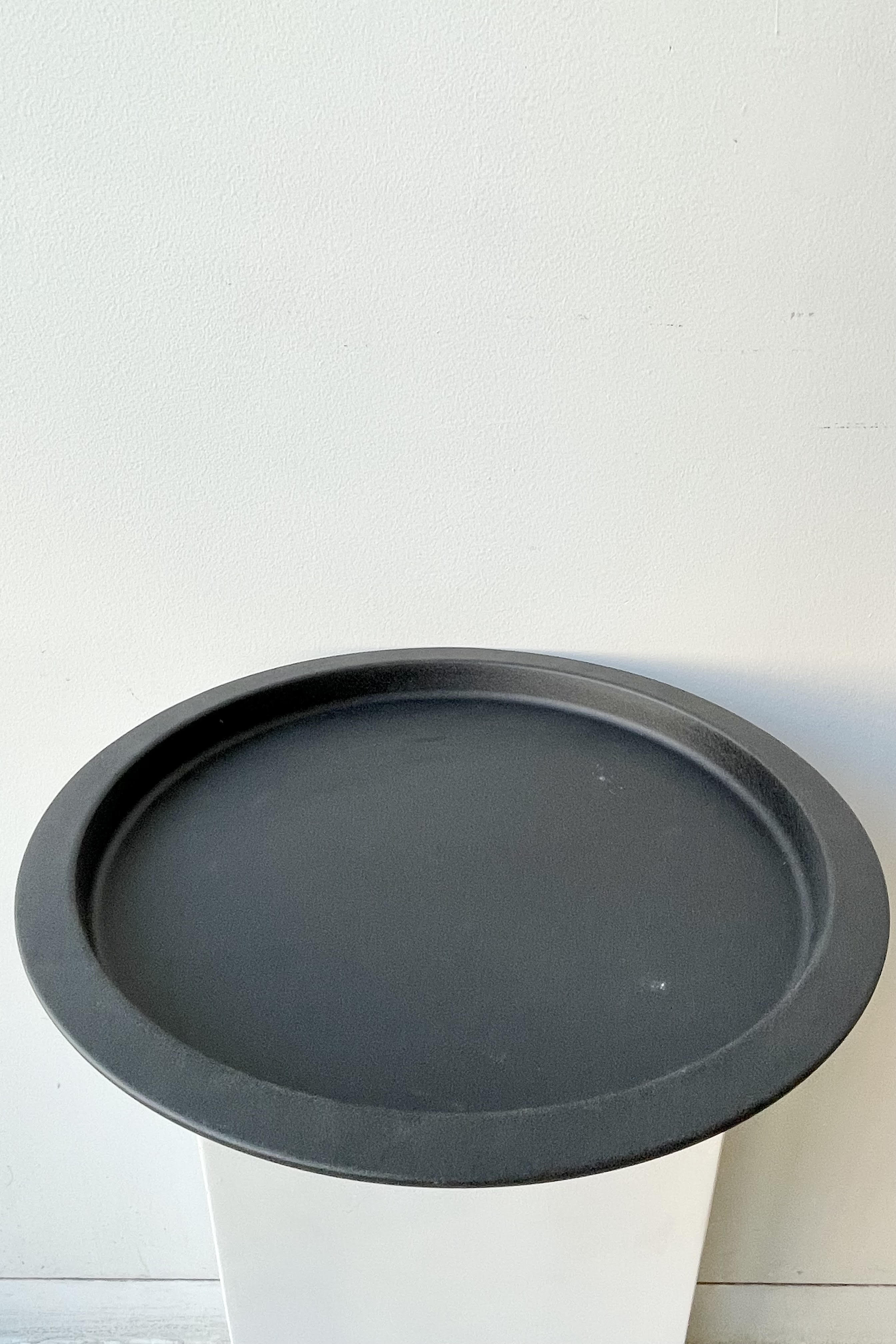 Steel Saucer Grey Speckled 15"