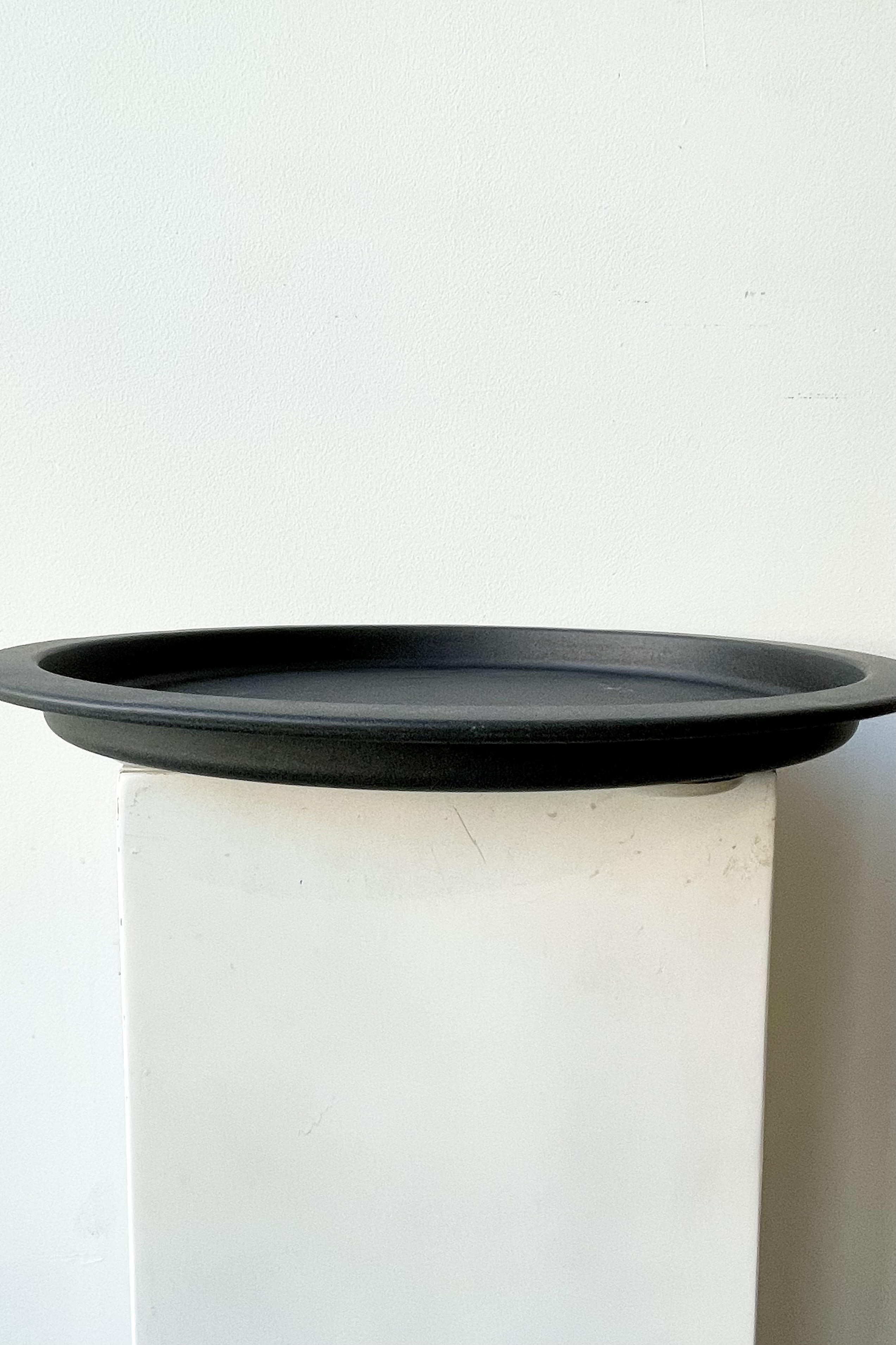 Steel Saucer Grey Speckled 15"