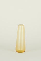 Aurora Slim vase in Amber from Hawkins new York shown at eye level.