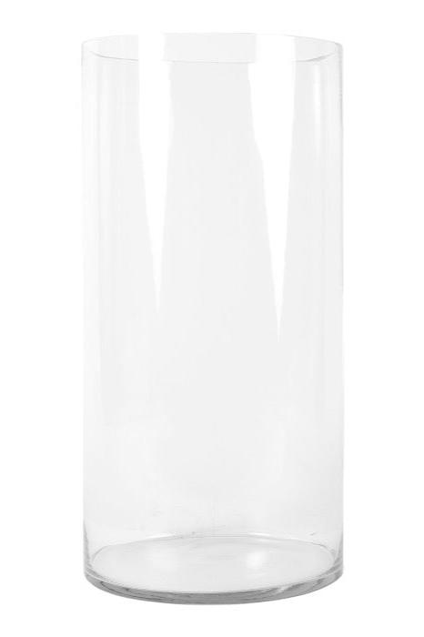 Clear glass 20"h x 10" clear glass vase. 