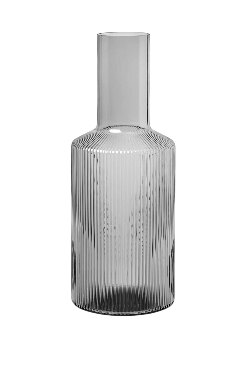 Smoked Grey Ripple Carafe by Ferm Living