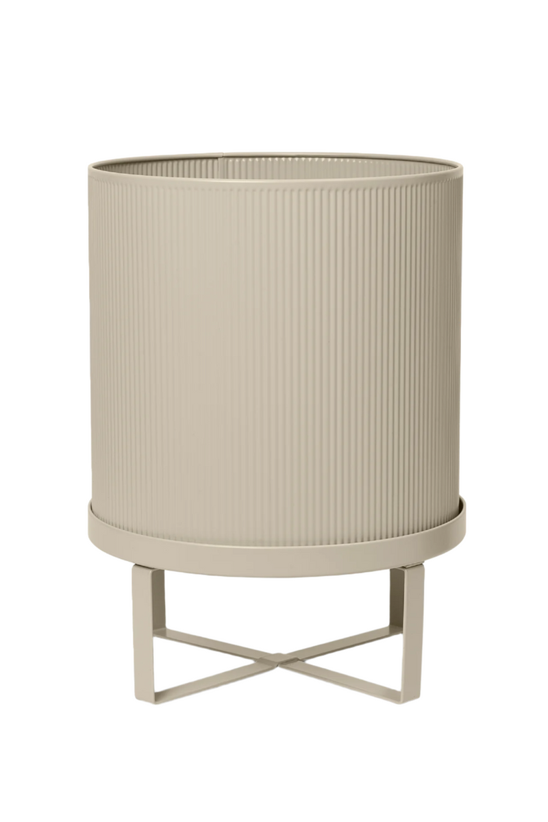 Cashmere large Bau Pot from Ferm living empty and viewed from the side.