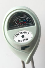 A detailed view of the meter display of Moisture Meter blue against white backdrop